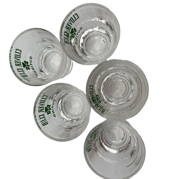 Vintage 1953 Shot Glasses Clover Club Bar Set of 5 - Picture 7 of 11